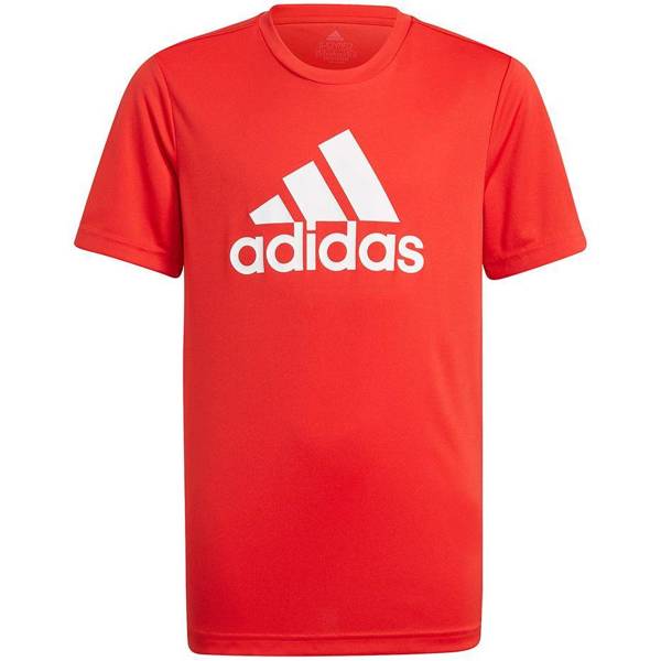 Koszulka dla dzieci adidas Designed To Move Big Logo Tee czerwona GN1477
