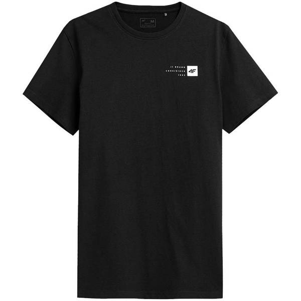 Koszulka męska 4F głęboka czerń H4Z21 TSM011 20S