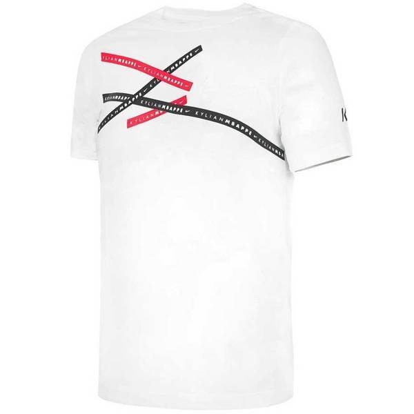 Koszulka dla dzieci Nike Kylian Mbappe Tee Player Edition biała CV1890 100