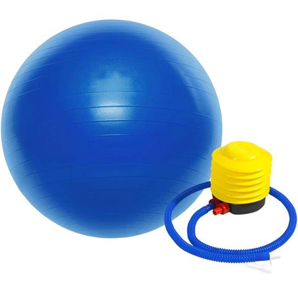 Piłka gimnastyczna King Lion 65 cm niebieska z pompką
